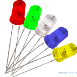 Imagen de referencia: LED de colores para circuitos educativos