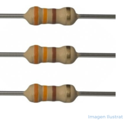 Imagen de referencia: Resistencia 330/390/220 Ohms x 5 Unidades